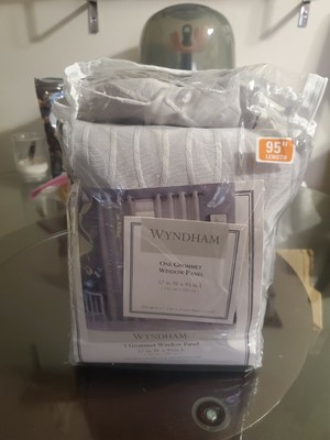 Wyndham 52 x 95-Inch Grommet Window Curtain Panel in Gray- new in pkg | eBay