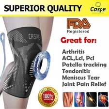 Knee Brace Compression Sleeve Support Sport Joint Arthritis Patella Stabilizer