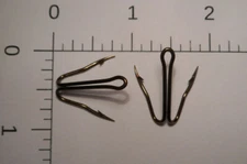 100 MUSTAD #2 DOUBLE LIVE BAIT HOOKS HOLLOW POINT RINGED BRONZED NORWAY 35881