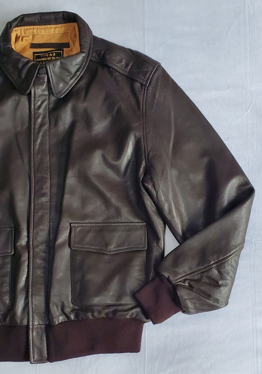 NWOT US ARMY AIR FORCE TYPE A-2 BROWN LEATHER BOMBER JACKET NWOT US ARMY AIR FORCE TYPE A-2 BROWN LEATHER BOMBER JACKET