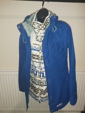 Ladies Nike  6.0 Nordic 3 In 1 Blue Snowboard Ski Coat/ Jacket/ Gilet Size M