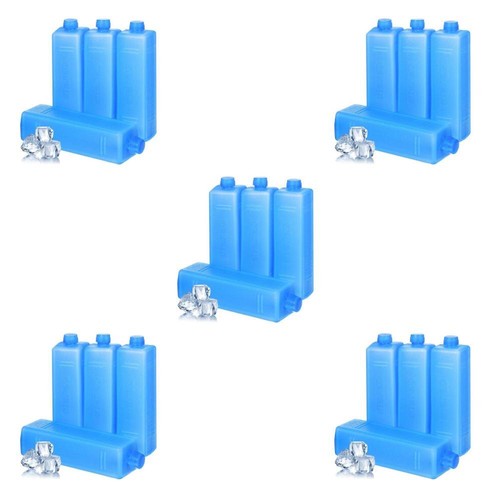 Lot De 6 Blocs De Glace En PETG De 16 X 4 Cm – Rechargeables, Bouchon étanche, Pour Glacières, Climatiseurs Et Conservation Alimentaire