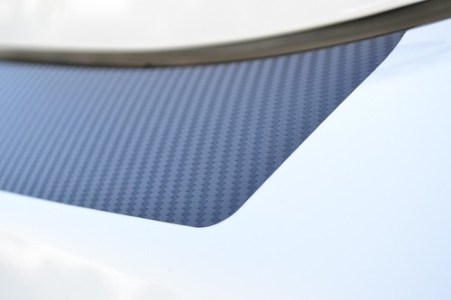 Rear Bumper Protection Vinyl Black Carbon Fibre Style 3D for Fiat Linea FL 2012- - Imagen 4 de 8