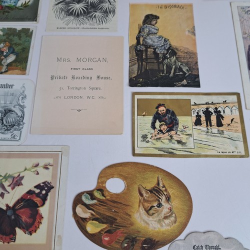 Victorian & Vintage Scrap Lot Ephemera Trade Cards Die Cuts Postcards etc - Picture 5 of 11