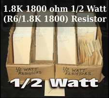 1.8K 1800 ohm 1/2 Watt (R6/1.8K 1800) Resistor  - 64069