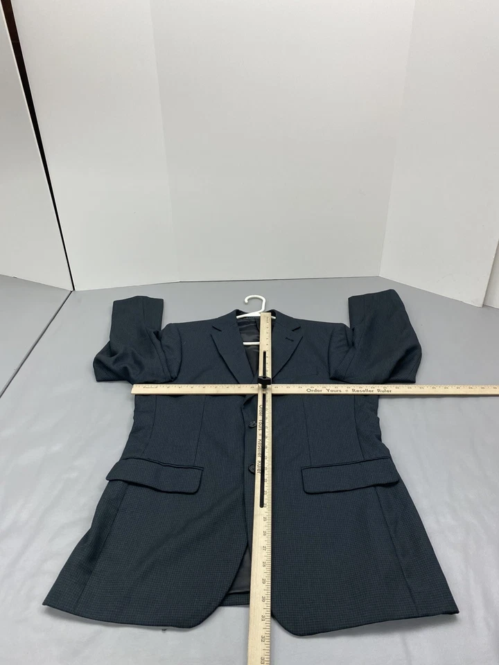 Blazer Abrigo Deportivo Ferrecci Talla 38R Para Hombre Negro Rayas 2 Botones Vestido Traje Foto 3 de 4