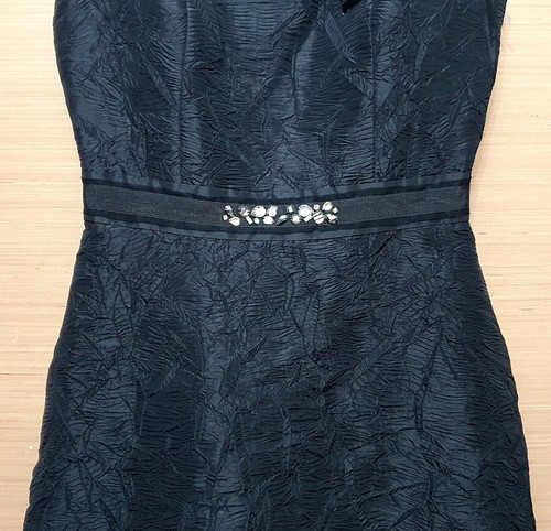 MAX & CLEO Ladies Sleeveles Black Crinkle Puffball Dress UK 12 US 8 Poly Nylon - Picture 3 of 7