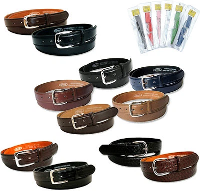 OSSI Kinder Jungen Schule Anzug Gürtel in schwarz braun hellbraun marine Leder gefüttert Jeans