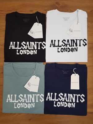 All Saints London Herren T-Shirt Bones Oversized Organic Cotton Crew