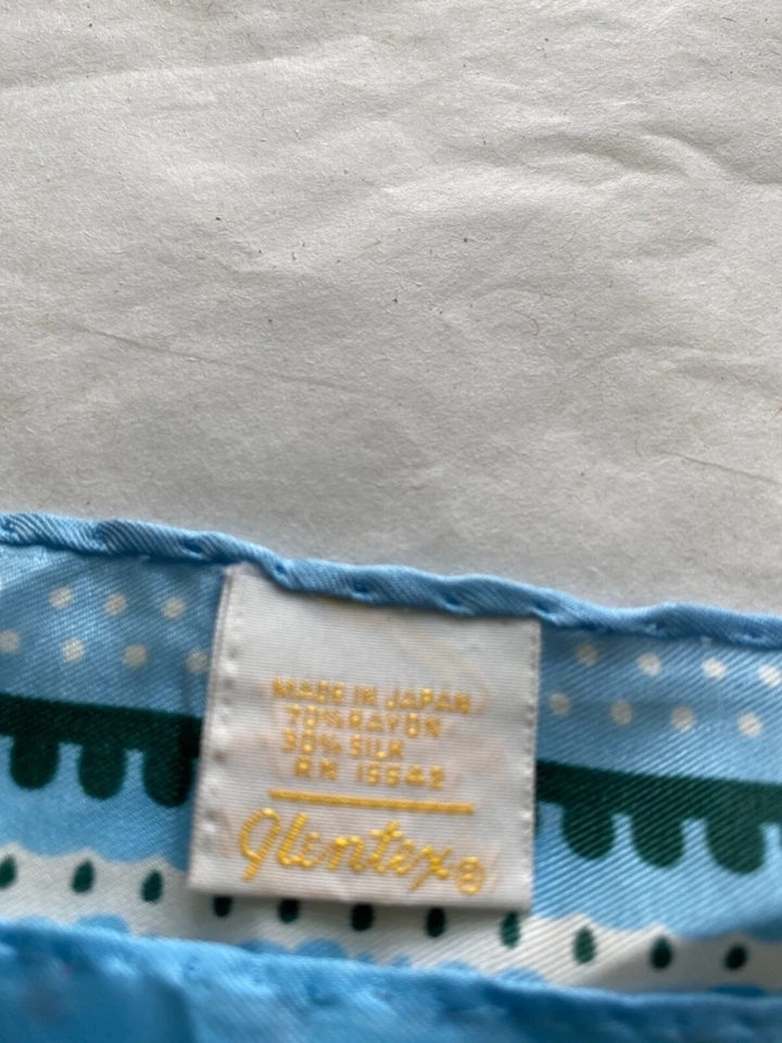 LENÇO DE SEDA VINTAGE FEMININO GLENTEX MULTICOLORIDO - Imagem 2 de 4