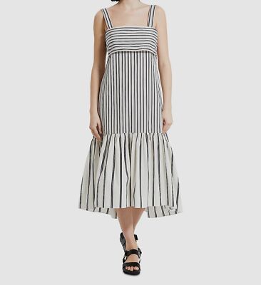off shoulder dress beige Fairly Hers Off-Shoulder Midi Dress (Brown/Beige)