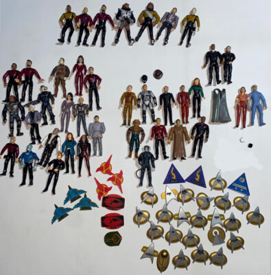 Vintage Star Trek Action Figures Figurines Huge 90s Lot Rare Kirk Spock ...