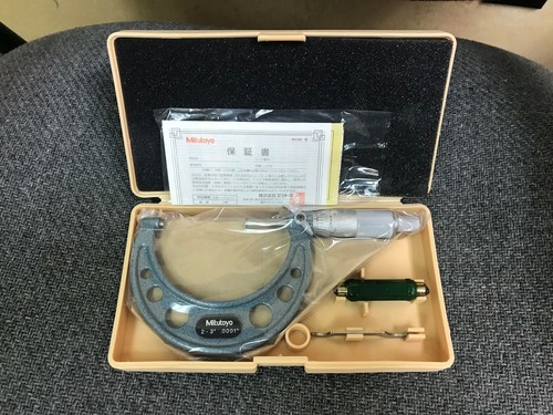 MITUTOYO MICRÓMETRO EXTERIOR 2-3" 103-217 .0001" TRINQUETE DEDAL CARBURO CARA - Imagen 3 de 6