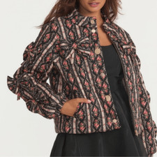Loveshackfancy Gianna Jacket - Midnight Ruby