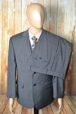 Kenneth Cole Men Slim Fit Wool Blend 2 Front Button 3pcs Suit Sz 42SH Wst 34x28