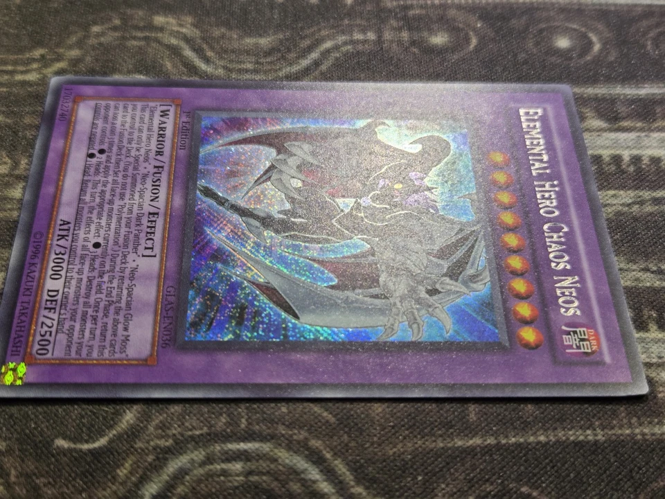 ELEMENTAL HERO CHAOS NEOS - Secret Rare 1st Edition NM Near Mint GLAS-EN036 - Image 3 of 4