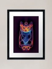 Large Hadron Collider Cat #3 Framed Framed Wall Art Poster Canvas Print Picture