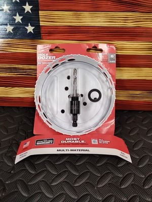 Milwaukee 6 in. Hole Saw with 3/8 in. Arbor and Pilot Bit #0561