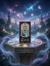 SUNHHX Tarot Cards Set of 78 Surface Laser Cards with English Instructions Book