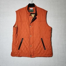 Orvis Men's XL Quilted Clay Orange Vest