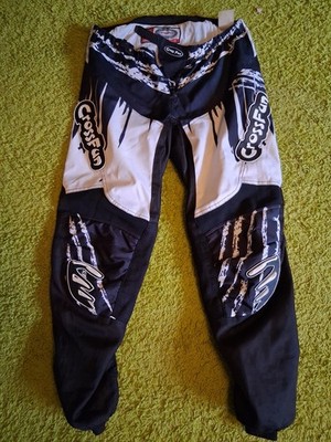 Cross Fun Hose Off Road Down Hill Quad Motorrad etc. Gr. 32 M Schwarz Weiß
