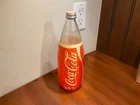 Rare Vintage 32 OZ. Coca-Cola Glass Bottle w/Red & White Styrofoam Label 1978