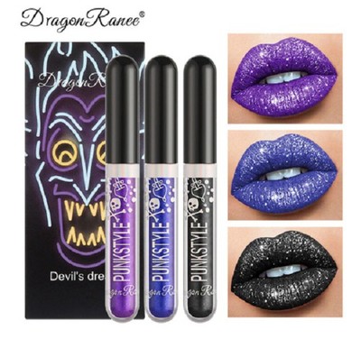 PUNK STYLE Glitter Lip Gloss Set-Perfect for Holidays!! New in Sealed Box!4 Sets