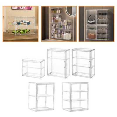 Figurenvitrine, transparente Vitrine, Präsentationsbox, Schreibtisch Organizer,