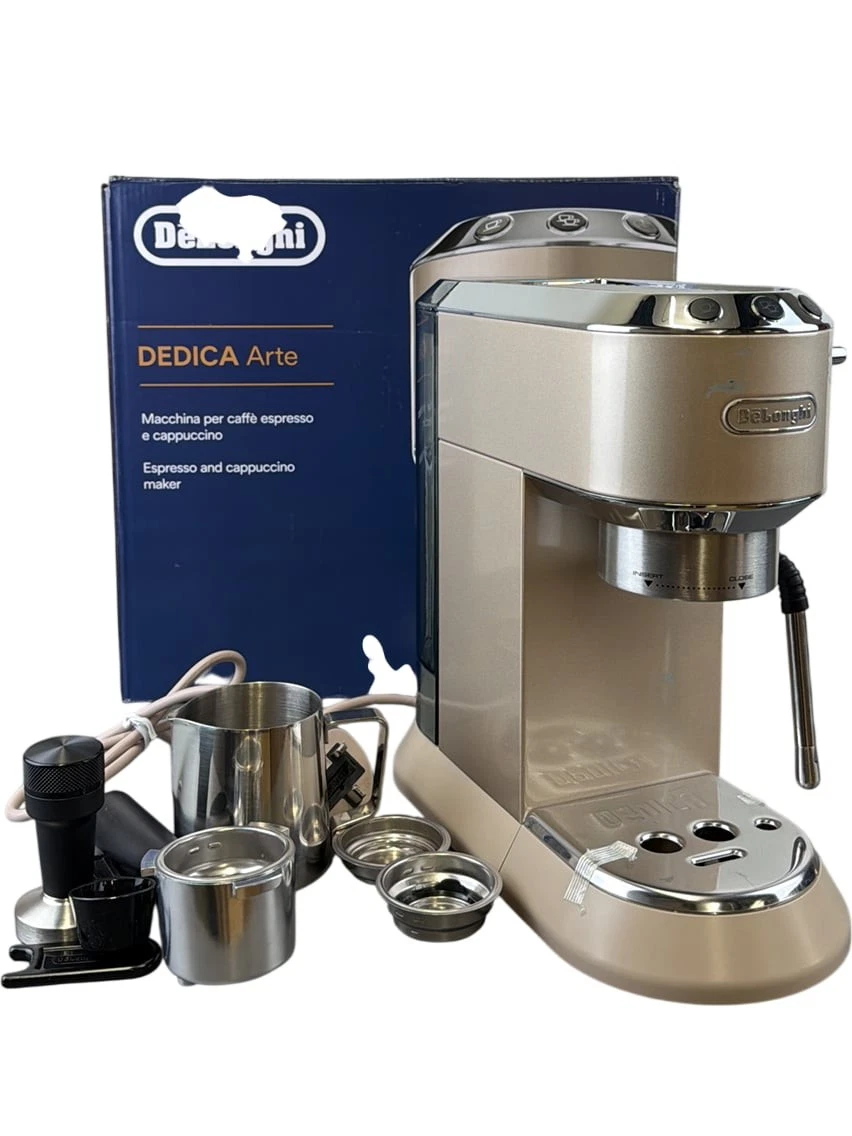 DeLonghi Dedica Arte Espresso Cappuccino Maker with Accessories Stainless Steel