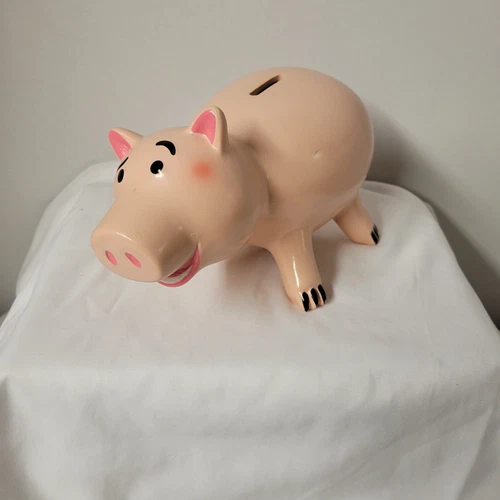 Toy Story Movie Ceramic Hamm Piggy Bank Disney Store Collector 8” Long 4.5" Tall