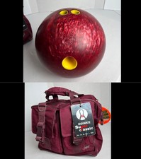 Vintage Bowling Ball Vintage Red Maroon Langle Bag 80s 90s 8U4U082 Dyno-Thane
