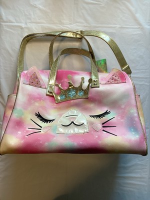 Under One Sky Girls' Pink Weekender Bag Large Top Shoulder Strap