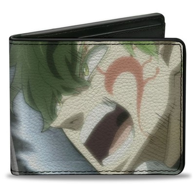 Bi-Fold Wallet BLACK CLOVER Asta Anti Magic Yuno Spirit Dive Face Of (US IMPORT)