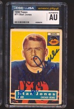 1956 TOPPS #71 STAN JONES HOF 91- CGC/JSA AUTHENTIC SIGNED AUTO