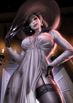 Lady Dimitrescu Resident-Evil Anime Sexy Naked Lady HD Print Canvas
