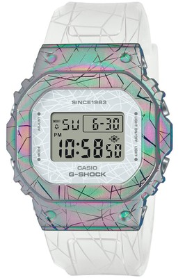 G-SHOCK 40th Anniversary GM-S5640GEM-7JR Watch White Skeleton Rubber Quartz Wat