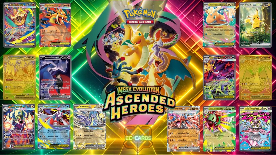 Ascended Heroes Pokémon Cards, EX , Ultra Rare, Full Art, English, NM.