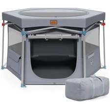 Zora Portable Pet Playpen, Foldable Dog Playpens for Indoor and Outdoo