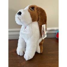 Vintage 1982 Hush Puppies Basset Hound Plush Remco 7200 Brown White Dog 11 inch