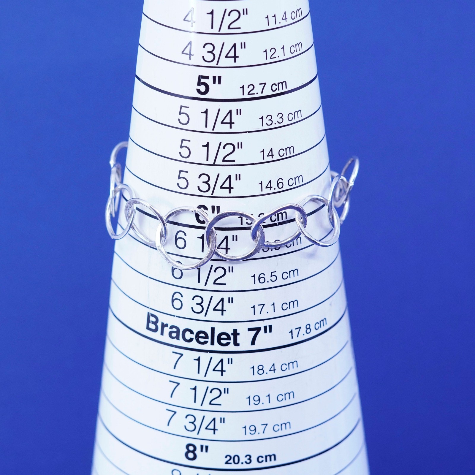 Adjustable”, Sterling silver handmade bracelet, 9… - image 7