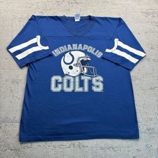 Vintage 1980s Indianapolis Colts NFL Football V-Neck T-Shirt Jersey XL Garan Inc