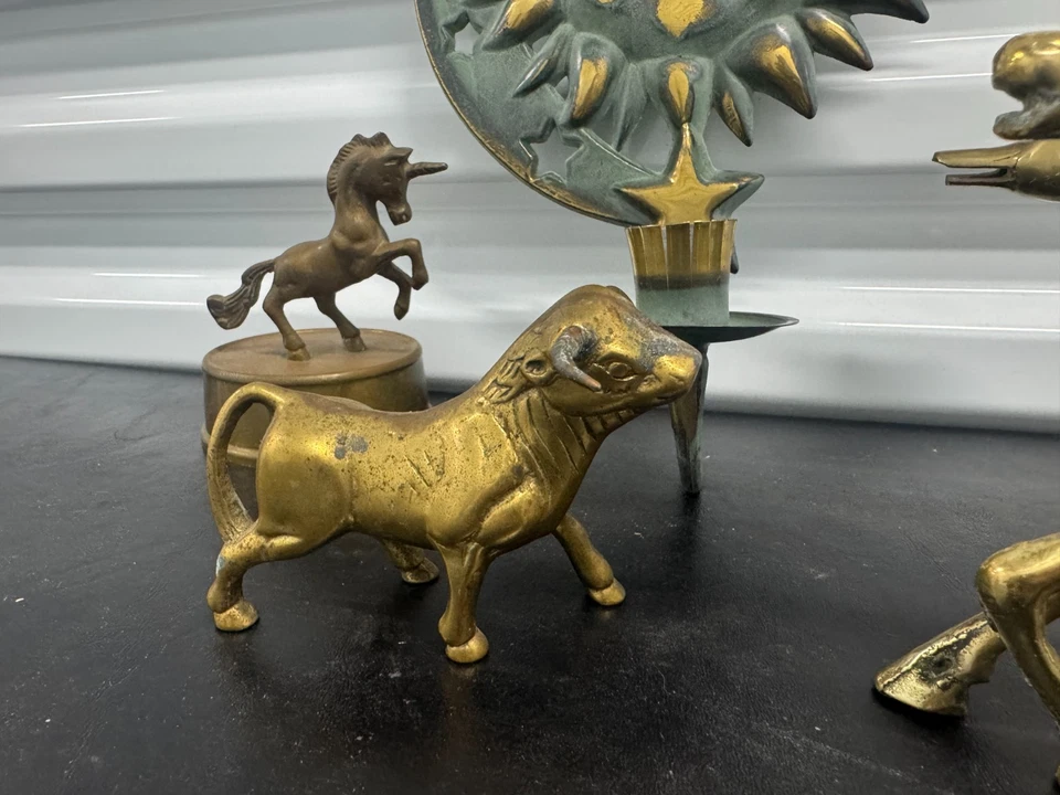 Garanhão de cavalo Partylite Verdigris sol e estrelas e bronze animal equestre - Imagem 3 de 4