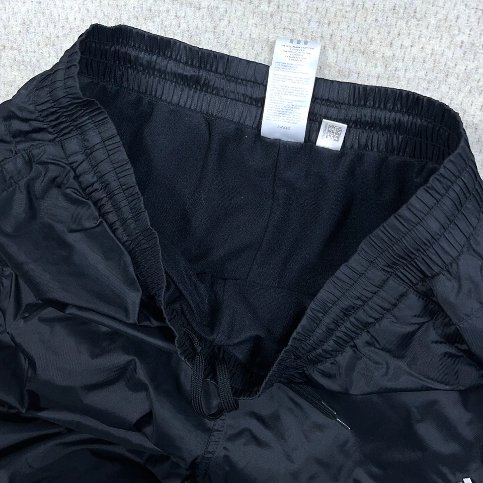 Pantalones Adidas Hombres Medianos Negros Blancos Cortavientos Joggers Pista Sueltos Forrados Adultos Foto 4 de 4