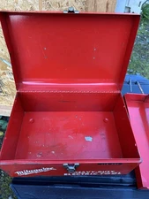 Vintage Milwaukee Tools Metal Case With Tray.  Was Used For A Jig Saw