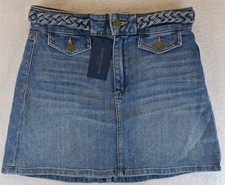 NEW Ramy Brook Stafford Blue Jean Denim Skirt Womens Size 26 Made In USA - $295
