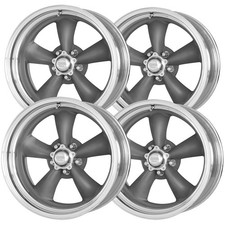 Set-4 American Racing Vn215 Torq Thrust Ii 18x8 5x5 0mm Gunmetal Wheels Rims