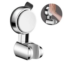Shower Head Holder - Strong Suction Cup No Drilling Showerhead Bracket Silver