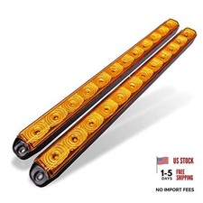 TRUE MODS 2pc 16" Amber LED Trailer Light Bar ID Rear Tail for Truck
