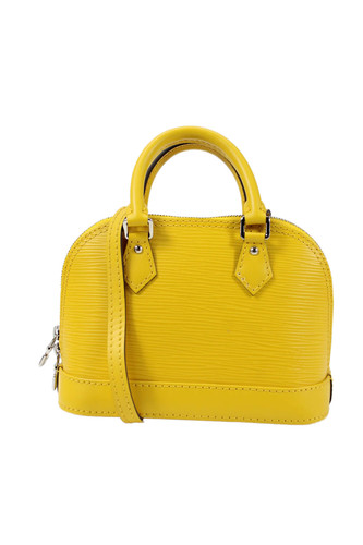 Louis Vuitton Womens Womens Epi Leather Nano Alma Tote Handbag Yellow