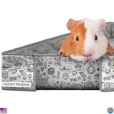 Paw Inspired Critter Box - Washable Guinea Pig Cage Liners & Cozy Fleece Bedding